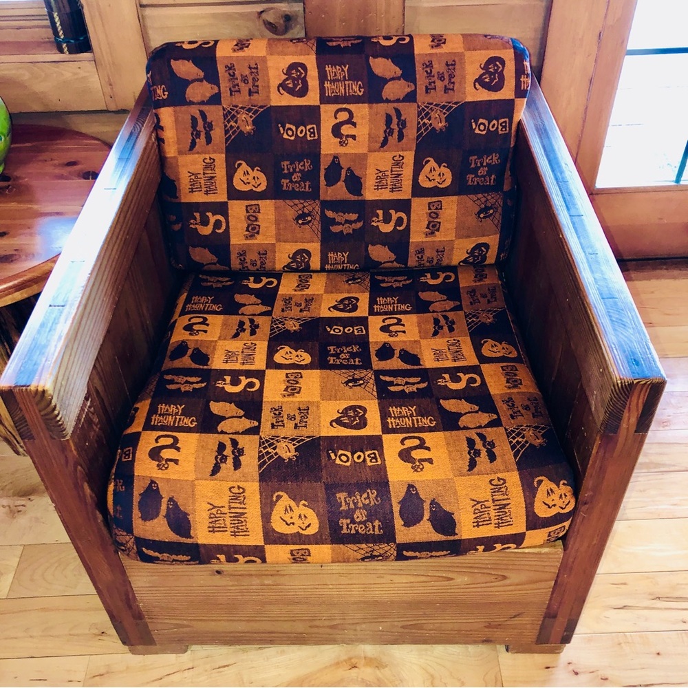 🎃  “This End Up Classic” Style Chair Halloween Slipcover Custom Made - ONE LEFT! - Picture 3 of 11